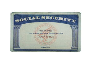 A social security card
