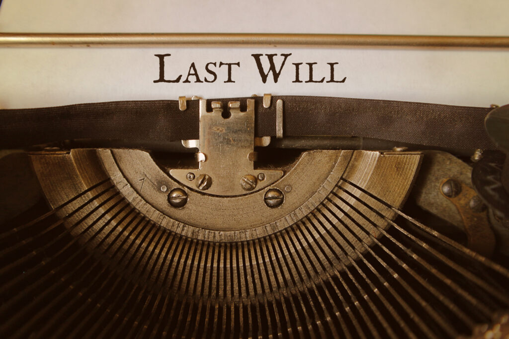 Image of a last will and testatment